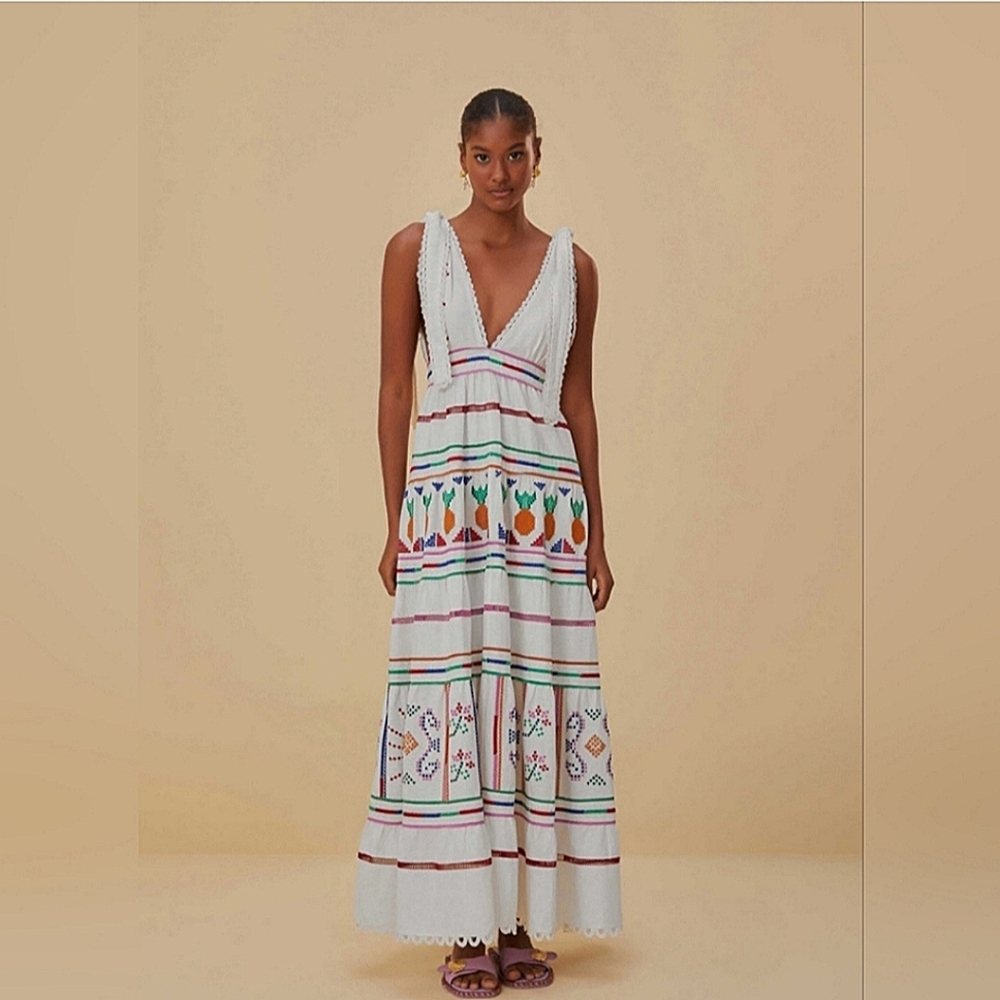 Farm Rio Embroidered Maxidress - Picture 2 of 5